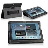IVSO® Samsung Galaxy TAB 2 10.1 P5110 PU Leather Stand Cover Case (Black)