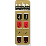 Music i-clips Magnetic Page Markers (Set of 8 Magnetic Bookmarks)