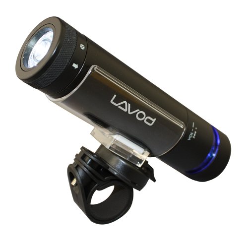 エムアイビー Lavod Bikeman 自転車用充電式LEDライト+スピーカー内蔵MP3プレーヤー ブラック LFB-615-B 2GB