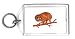 Keychain with primate, branch, animal