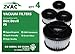 Dirt Devil F9 Vacuum HEPA Filter - 4 Pack - Similar to Dirt Devil Part # 3DJ0360000, 2DJ0360000 - Made by ZVac