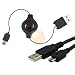 6FT USB Cable + Retractable A to Mini 5 pin B Cable