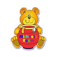 Personalised Red Honey Bear Door Plaque