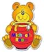 Personalised Red Honey Bear Door Plaque