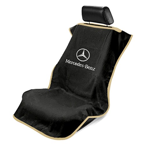 Seat Armour SA100MBZB Black 'Mercedes Benz' Seat Protector Towel is