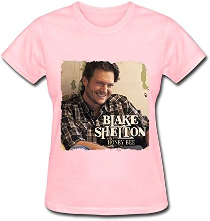 HANJ Country Folk Singer Blake Shelton Tour 2015 T Shirt For Women Pink XS