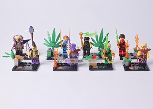 8pcs Phantom Ninja Ninjago ZANE JAY KAI Master Wu Cole Minifigures Building Blocks Toys Compatible with LEGO