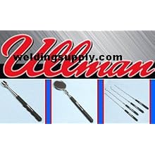Ullman A-2TM Circular Telescopic Pocket Inspection Mirror with Magnetic Pick-Up Tool, 7/8" Diameter, 5-3/4" to 27" Extended Handle Length