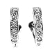 Diamond Hoop Earrings, 18k White Gold, CTW 0.50