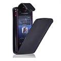 BLACK FLIP LEATHER CASE COVER FOR SONY ERICSSON XPERIA RAY