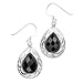 .925 Silver & Faceted Onyx Teardrop Earrings