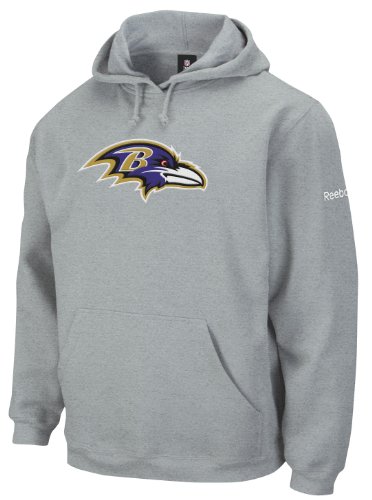 NFL Men's Baltimore Ravens Grey End Zone Playbook Hood (Grey, X-Large)