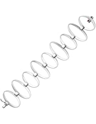ELLE Sterling Silver Dramatic Oval Bracelet