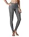 Yoga Reflex Women's Active Yoga Running Pants Workout Leggings - Hidden Pocket , Charcoalheather , Large