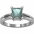 14K White Gold Aquamarine Ring