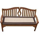 Crafted 3 Seat Bench Garden Furniture Cushion Coffee
