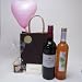 父の日 ワイン梅酒セット(キュヴェ・ブレヴァン フランス赤ワイン750ml 南高梅酒 500ml)合計2本 メッセージカード、ハート風船、ミニチョコ付き
