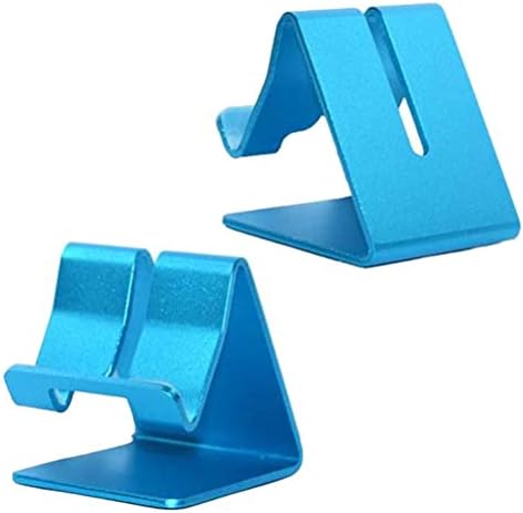 Univeral Solid Aluminum Mobile Phone Desktop Holder Stand for all iphones, iPod Touch HTC Blackberry Galaxy Kindle iPad Mini and More Smartphones 021 (Blue)