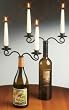 set of 2 Double WINE bottle candelabra CANDLEABRA candle holder decor NEW