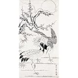 Two Cranes and a Plum Tree, by Ishikawa Toyonobu (Print On Demand)
