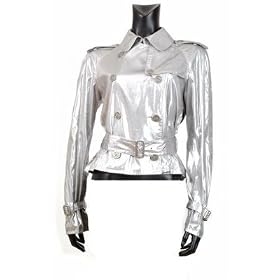 Burberry London Short Trench, Silver