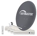 Skymaster Quad-Digitale Satellitenanlage (80 cm Metallantenne, 4x DX 7 Digitaler Satelliten-Receiver)