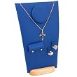 Blue Leather Pendant Earring Necklace Display Jewelry
