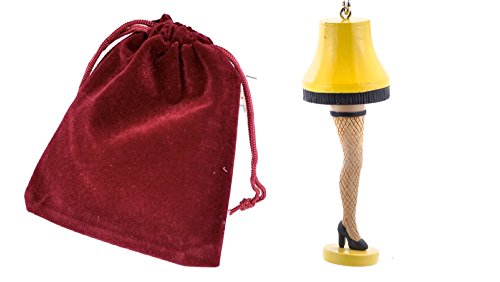 A Christmas Story Leg Lamp Ornament with Velvet Bag
