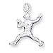 Sterling Silver Baseball Pitcher Charm with 20 inch Sterling Silver Chain