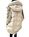 Komene Women's Winter Outwear Thickened Long Down Jacket with Hood