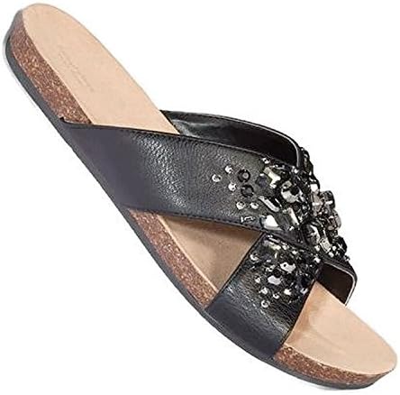 Simply Vera Vera Wang Women's Footbed Sandals - Black (7)