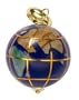 14k Yellow Gold 12mm Globe Charm