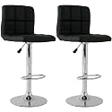 2x Polster Barsessel / Barhocker, schwarz