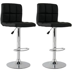 2x Polster Barsessel / Barhocker, schwarz