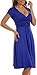 TINYHI Women Maternity Jersey Flare Baby Shower Dress Short Sleeves