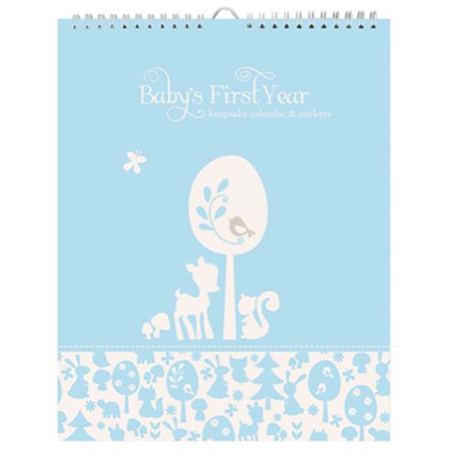 Pepper Pot Baby's First Year Calendar, Woodland Baby Boy