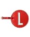 Initial Luggage Tag L Red