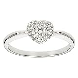 14k White Gold Heart Diamond Ring (G-I/I1, 1/5 ct. tw.)