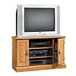 Sauder Corner TV /VCR Stand (Carolina Oak) (22.598H x 35.118W x 22.835D)