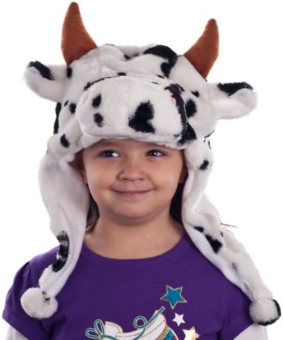 Critter Cap Plush Cow HatPlush