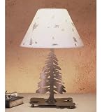 22H Pine Tree With Foliage Paper Table Lamp