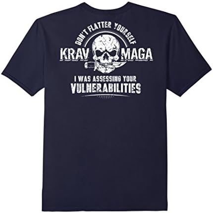 Men's Ultimate Krav Maga Shirt - Assessing Your Vulnerabilities XL Navy