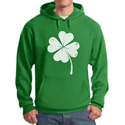 TeeStars Men's Faded Shamrock Clover St. Patrick's Day Hoodie
