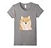 Women's Cute Shiba Inu Shirt: Chubby Cheeks T-shirt Medium Slate