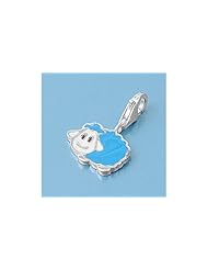 Sterling Silver Sheep Bracelet Pendant Unique Wholesale Charm Pure 925 New 10mm with 1.8mm Curb Chain