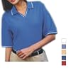 Cross Creek - Ladies" Johnny Collar Pique Polo, Cuffs and Inside Placket - 3408