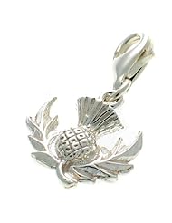 Welded Bliss Sterling 925 Silver Charm. Scottish Thistle. Clip Fit WBC1228