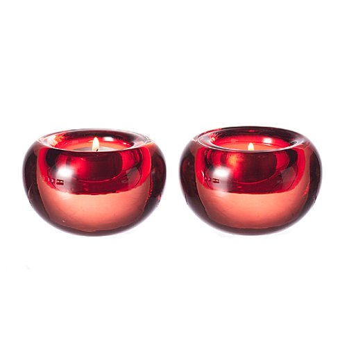 LEONARDO 086495 - Set/2 Tischlichter Tampere rot Preisvergleich