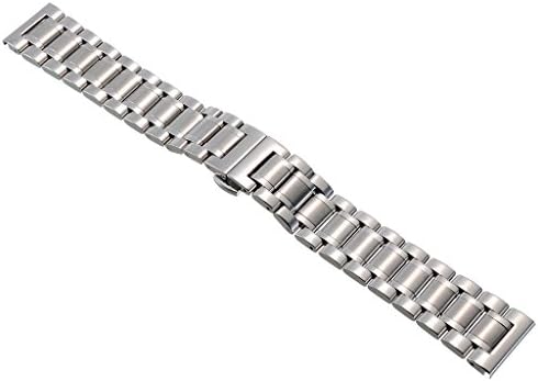 2016 New Fashion 21mm Sliver Stainless Steel Solid Link Watch Band Strap Bracelet Straight End Band
