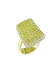 4 3/4 Carat Yellow Sapphire and Diamond 18K Yellow Gold Ring